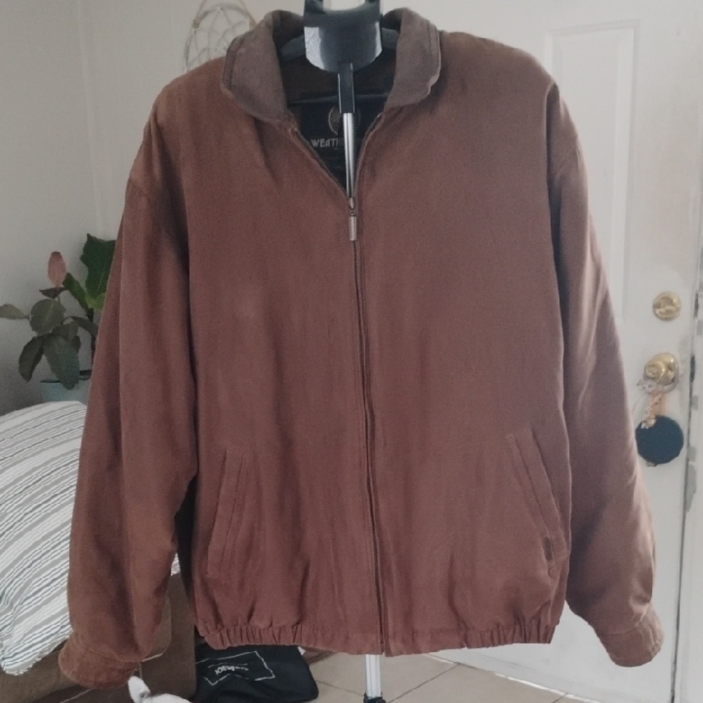 Weatherproof Vintage Quality Men's Xxl Brown Bomber Jacket - Picture 2 of 7